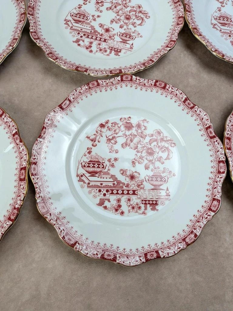 Lot of 12 dinner plates Seltmann Weiden Bavaria Theresia red – photo 7
